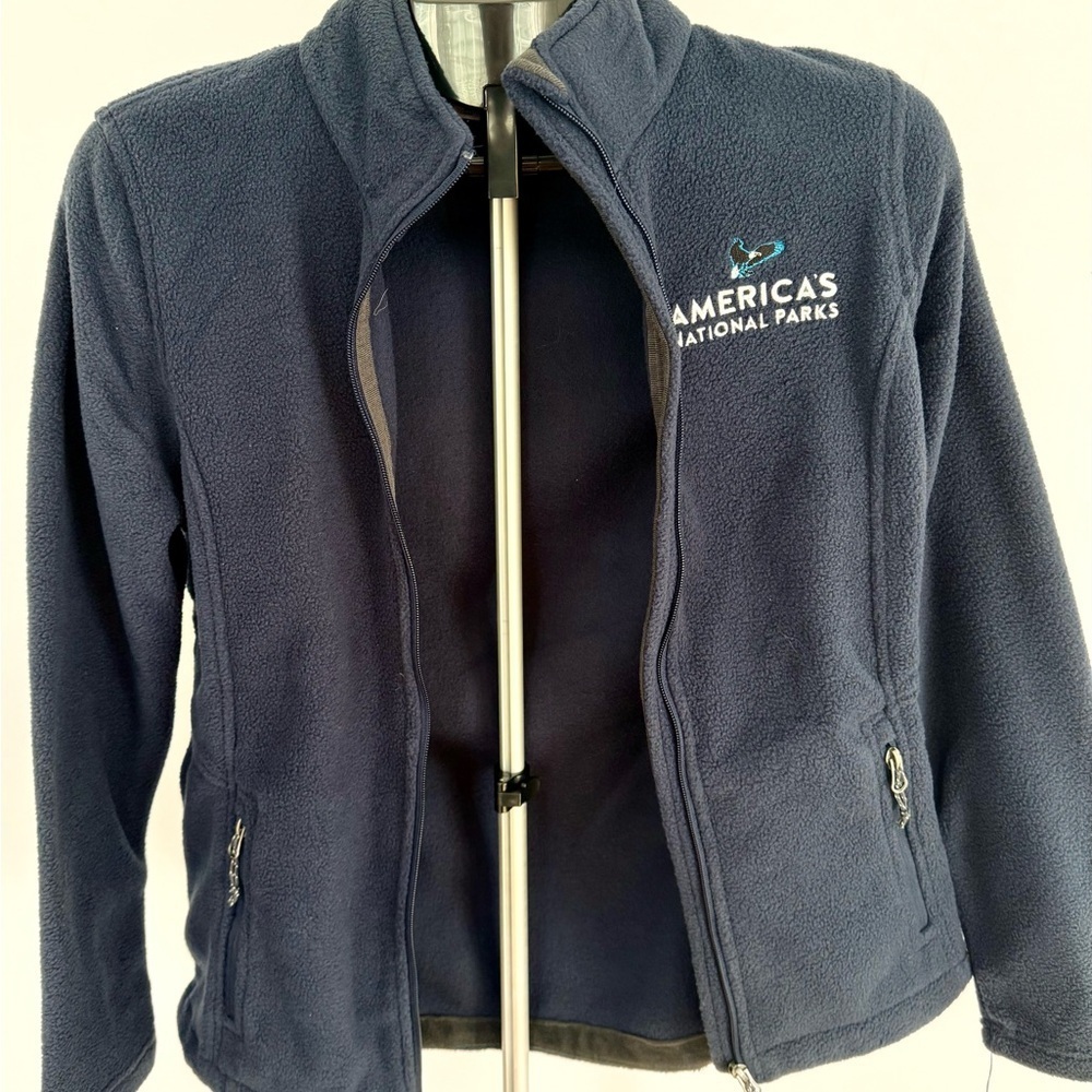 Port Authority | Navy Fleece Jacket | Medium | National Parks Emblem - Picture 1 of 5